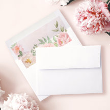 Mariage Floral Aquarelle Rose Pâle et Verdure