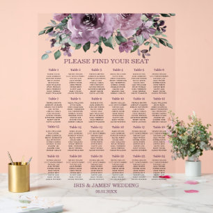 Mariage Floral Assise Rustique Mauve Prune Pourpre