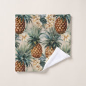 Mariage floral aux ananas tropicaux (Gant de toilette)