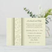 Mariage floral beige Vow Renouvellement Invitation (Debout devant)