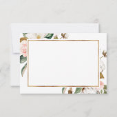 Mariage floral blanc et blanc Magnolia RSVP (Dos)