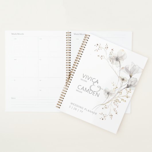 Mariage floral blanc et blanc moderne (Devant avec enveloppe)
