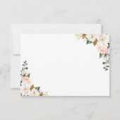 Mariage floral blanc et rose vif Magnolia RSVP (Dos)