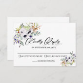 Mariage floral blanc RSVP (Devant / Derrière)
