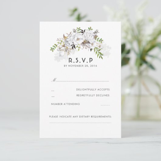 Mariage floral blanc RSVP (Debout devant)