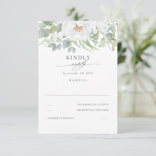 Mariage floral blanc vert RSVP (Debout devant)