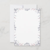 Mariage floral bleu Dusty et mauve RSVP (Dos)