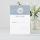 Mariage floral bleu et blanc Dusty RSVP (Debout devant)