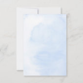 Mariage floral bleu et rouge bordeaux Dusty RSVP (Dos)