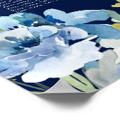 Mariage floral bleu marine 16 Tableau de sièges (Coin)