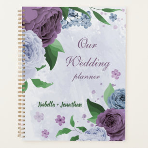 Mariage floral bleu pourpre