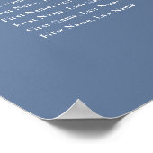 Mariage floral bleu poussiéreux 8 tables Tableau d (Coin)