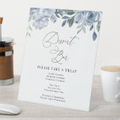 mariage floral bleu poussiéreux Panneau du bar du  (In SItu)