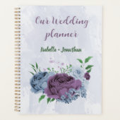 Mariage floral bleu poussiéreux violet (Devant)