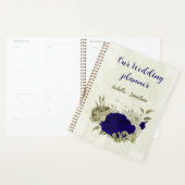 Mariage floral bleu roi beige (Devant avec enveloppe)