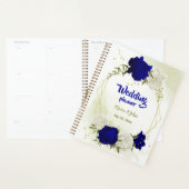 Mariage floral bleu royal blanc (Devant avec enveloppe)