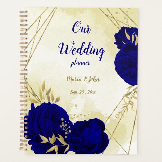 mariage floral bleu royal or (Devant)