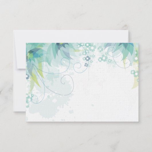 Mariage floral bleu RSVP (Dos)