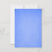 Mariage floral bleu rustique Table Place Cartes (Dos)