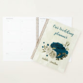 mariage floral bleu sarcelle beige (Devant avec enveloppe)