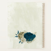 mariage floral bleu sarcelle beige (Dos)
