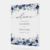 Mariage Floral Blue & Navy Bienvenue 2 (Angle)