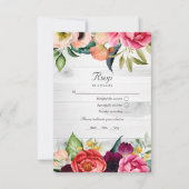 Mariage Floral Bohème Rustique Code QR RSVP (Devant)