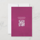 Mariage Floral Bohème Rustique Code QR RSVP (Dos)