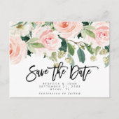 mariage floral boho blush enregistrer la carte de (Devant)