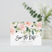 mariage floral boho blush enregistrer la carte de (Debout devant)