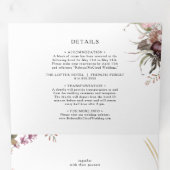 Mariage Floral Boho Bourgogne tout en un triple (Intérieur en premier)