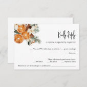 Mariage floral Boho d'hiver Carte RSVP (Devant / Derrière)