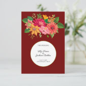 Mariage floral bourguignon élégant RSVP (Debout devant)