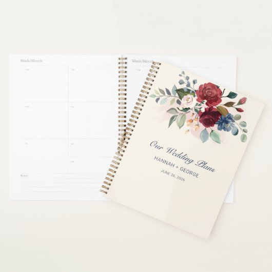 Mariage Floral Bourguignon Rustique (Devant avec enveloppe)