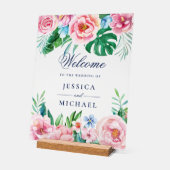 Mariage floral brillant Tropical Bienvenue (Angle)