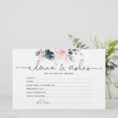 Mariage floral brun de la marine Conseils et carte (Debout devant)