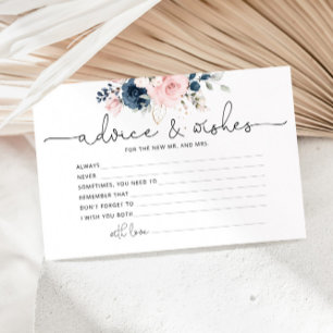 Mariage floral brun de la marine Conseils et carte