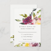 MARIAGE FLORAL BURGUNDY JAUNE BRÛLÉ RSVP (Devant / Derrière)