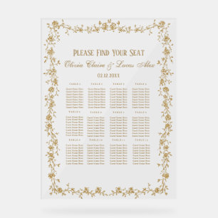 Mariage floral chic blanc et or Royal Luxe