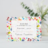 Mariage floral chic boho moderne RSVP (Debout devant)