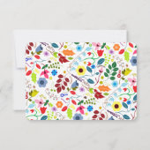 Mariage floral chic boho moderne RSVP (Dos)