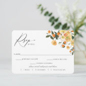 Mariage Floral Citrus RSVP Avec Carte Choix De Rep (Debout devant)