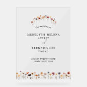 Mariage floral coloré Bienvenue (Recto)