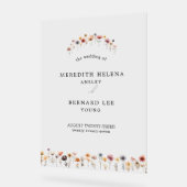 Mariage floral coloré Bienvenue (Angle)