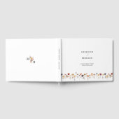Mariage floral coloré Monogramme Livre d'invité (Complet)