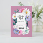 Mariage floral coloré RSVP (Debout devant)