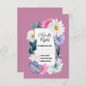 Mariage floral coloré RSVP (Devant / Derrière)