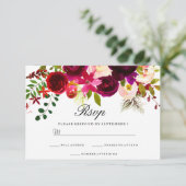 Mariage floral de Bourgogne Marsala RSVP (Debout devant)