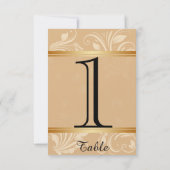Mariage floral de bronze moderne Numéro de table (Dos)