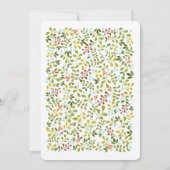 Mariage Floral de jardin d'été Invitation (Dos)